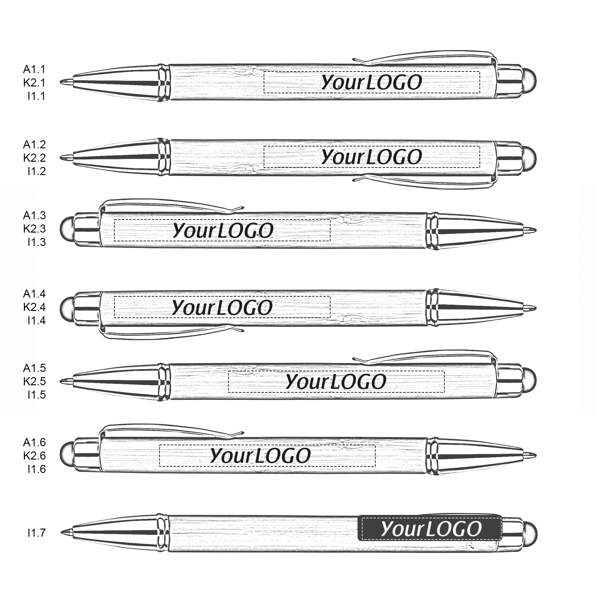 Gravírozott Bambusz golyóstoll érintőképernyős vezérléssel - Blustery – galéria